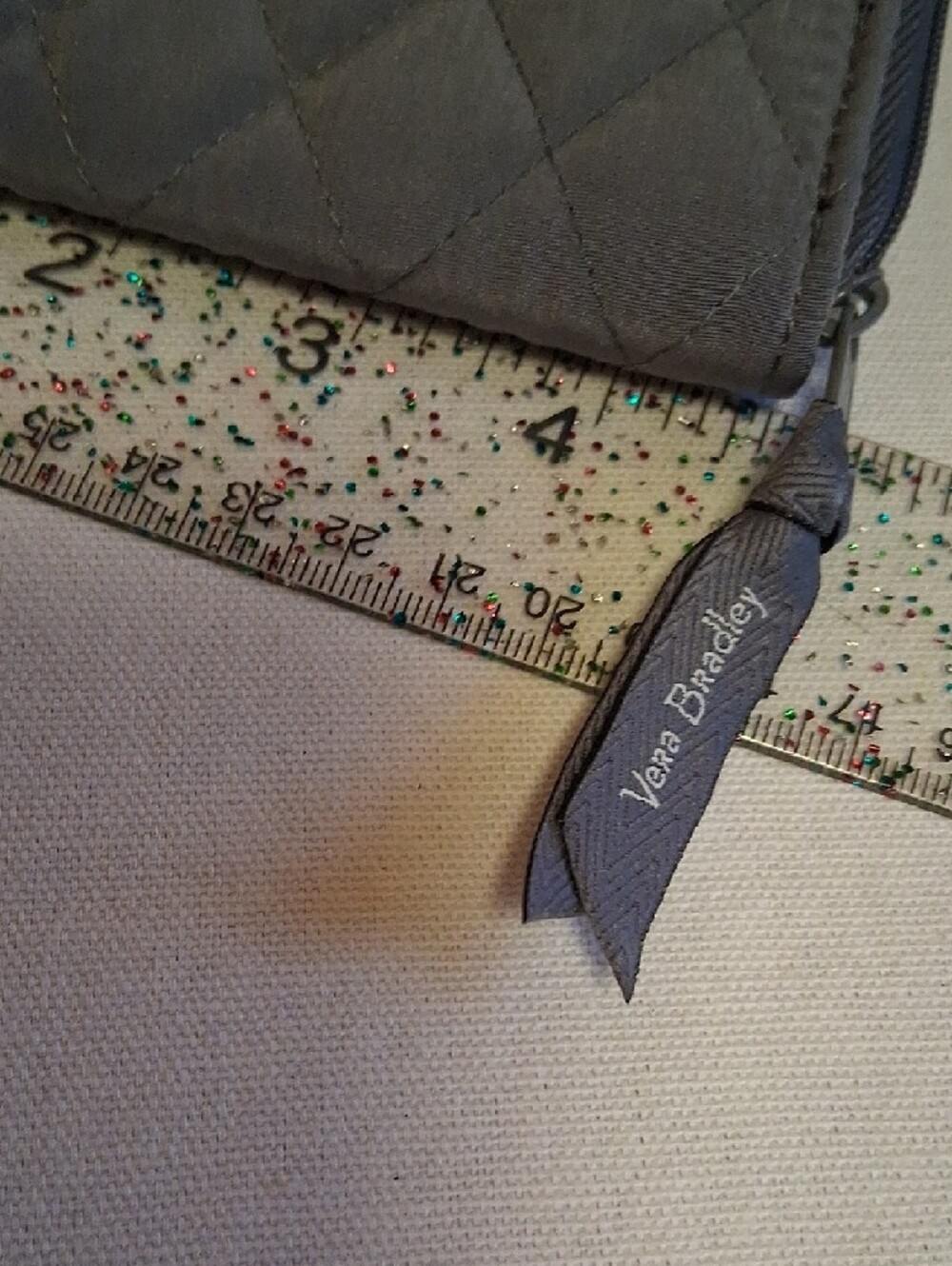 Vera Bradley Quilted Zip Wallet in Charcoal - Picture 2 of 5